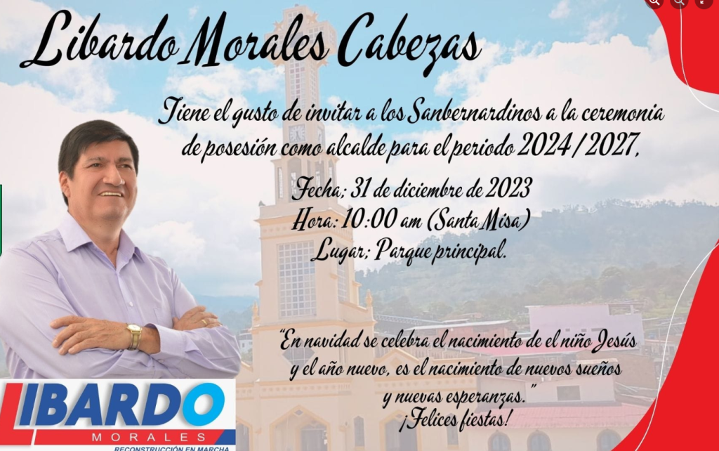 LIBARDO MORALES Arrancó cuarto mandato